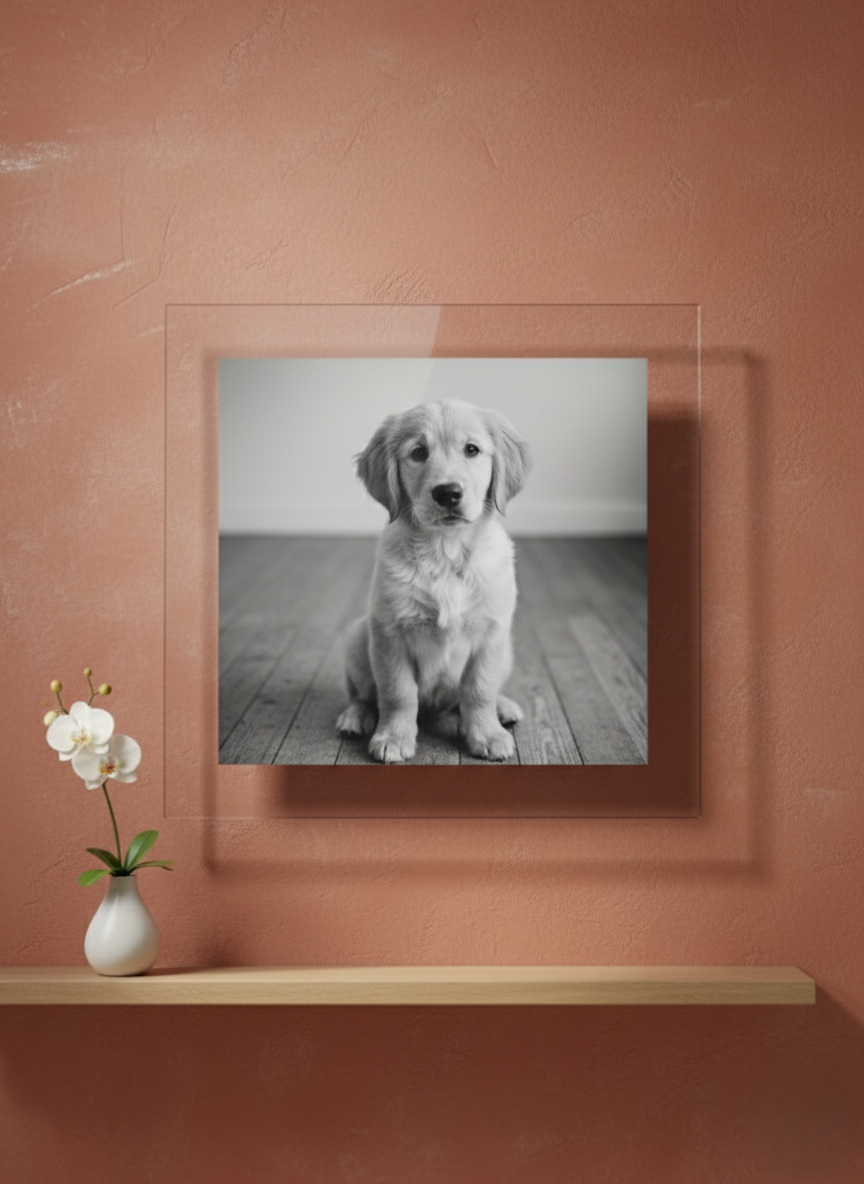 Crystal clear photo frame